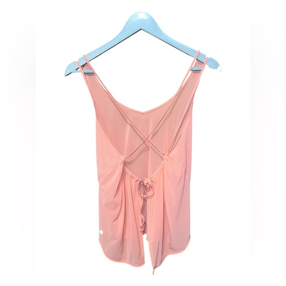 Lululemon Sheer Tie-Back Tank – Pink – Size 4 - Picture 3 of 4